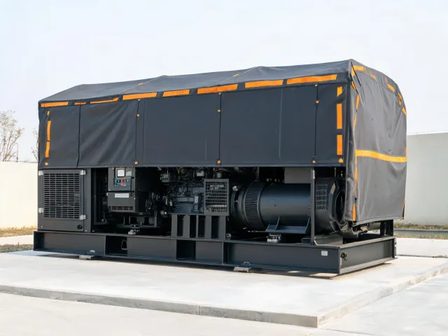 Enclosed commercial standby generator