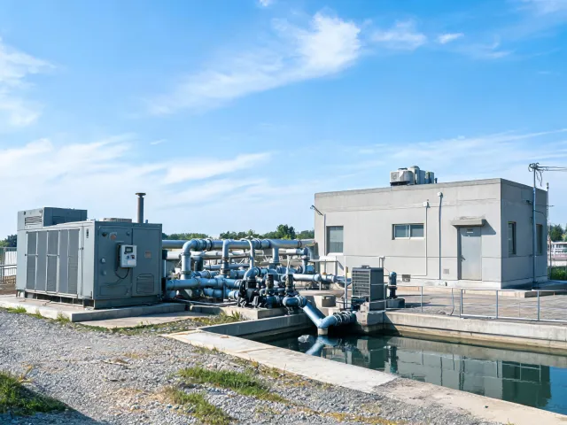 Municipal water facility generator